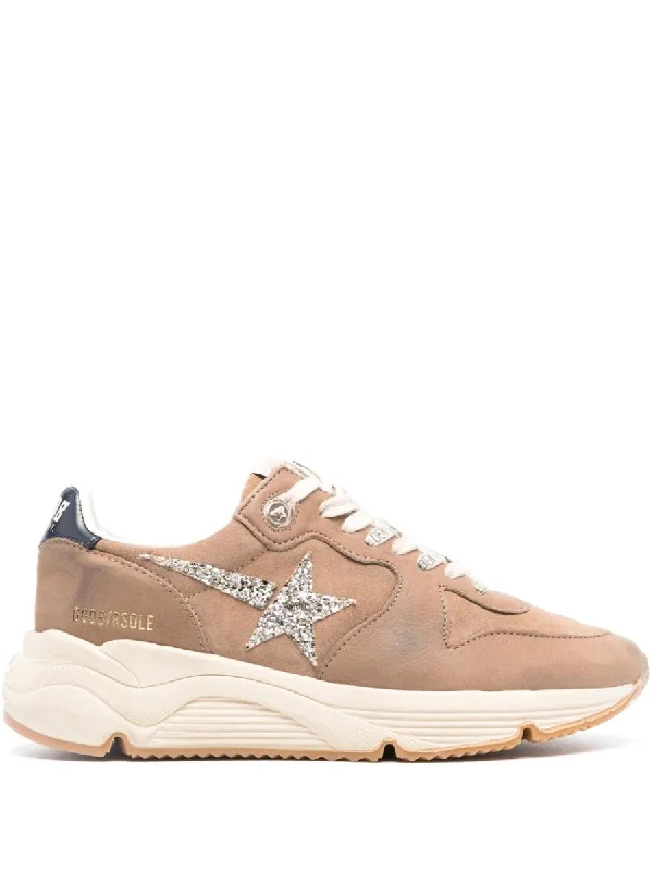 Golden Goose Running Sole Glittered Sneakers