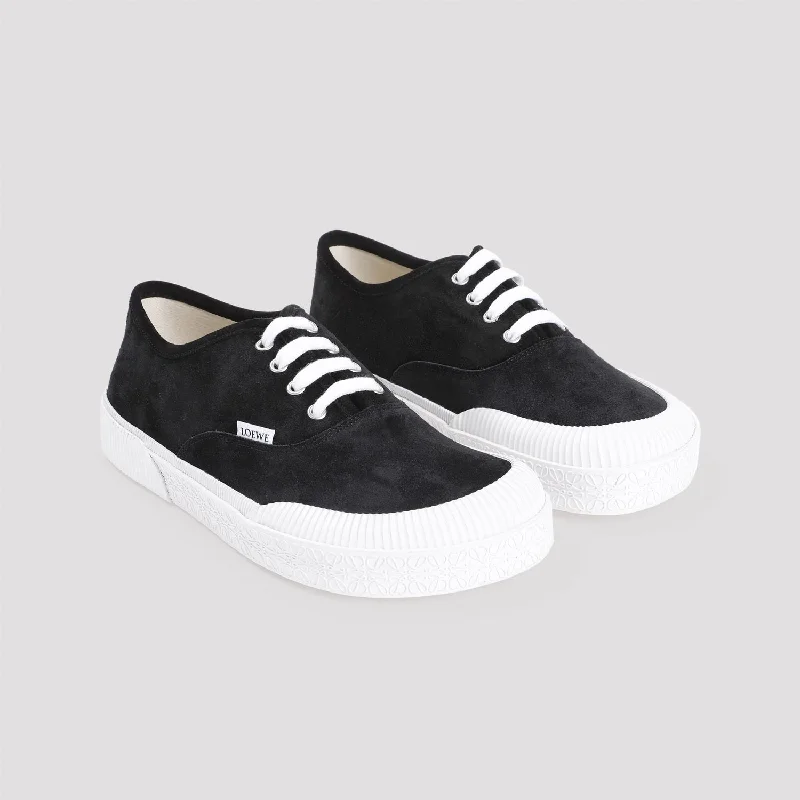 LOEWE Elegant Terra Vulca Leather Sneakers