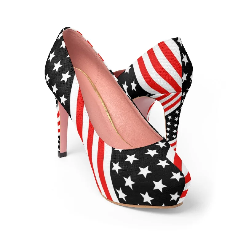 American Flag Women's Platform Heels