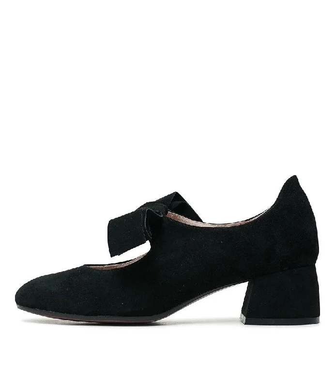 Chiara Black Suede Heels