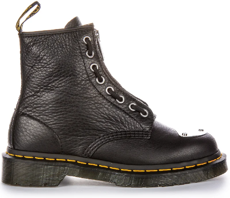 Dr Martens 1460 Metal Toe Plate In Black For Women