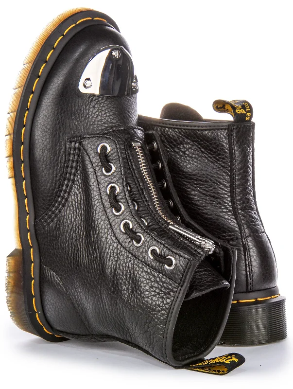 Dr Martens 1460 Metal Toe Plate In Black For Women