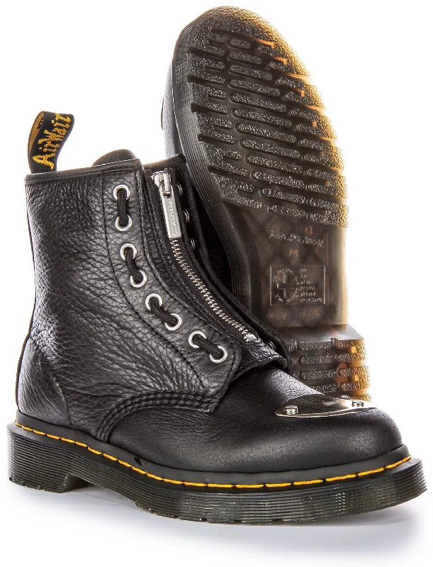 Dr Martens 1460 Metal Toe Plate In Black For Women