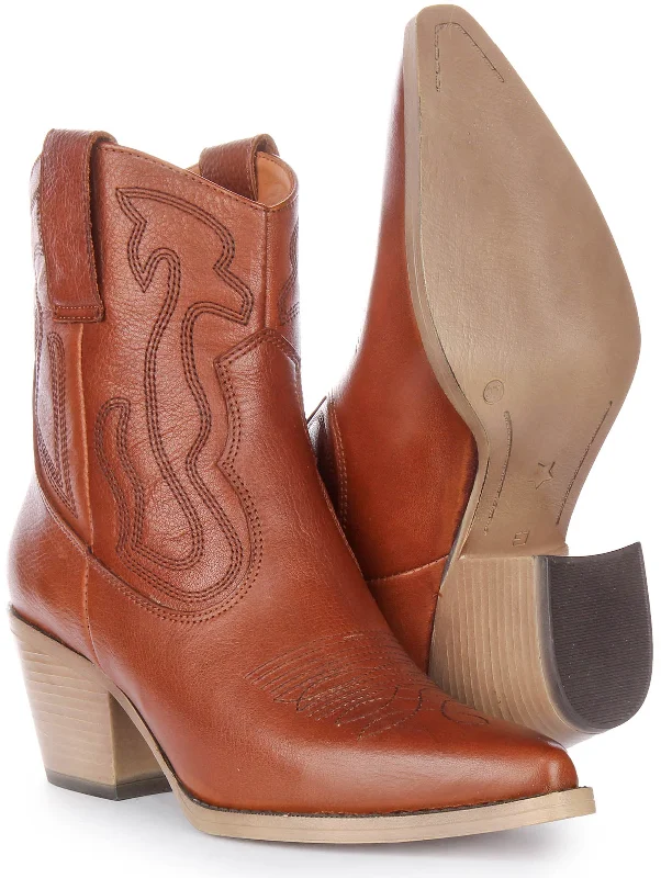 Nova Ankle Boots In Tan