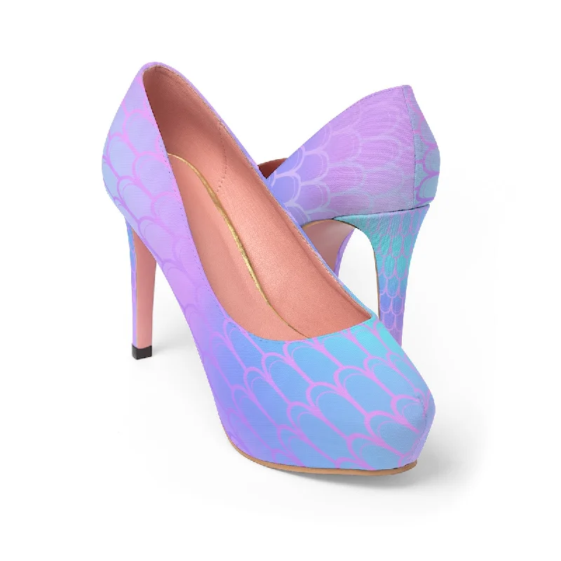 Purple Mermaid Women's Platform Heels