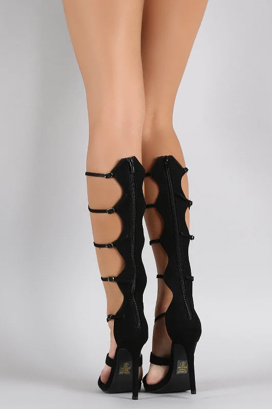 Paprika Strappy Gladiator Open Toe Heel