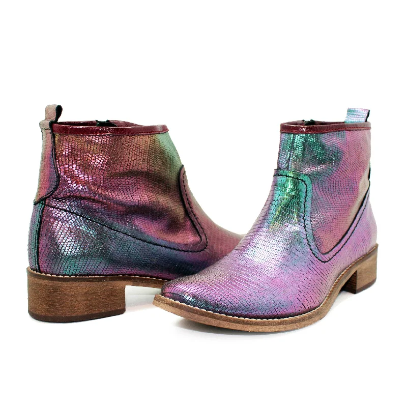 Zipp - Iridescent ankle boot