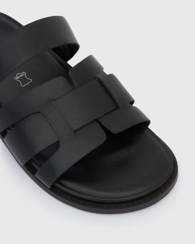 ASTRO Round Toe Leather Slides