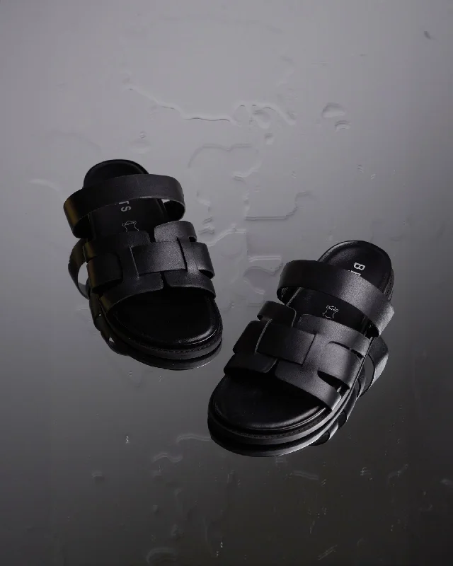 ASTRO Round Toe Leather Slides