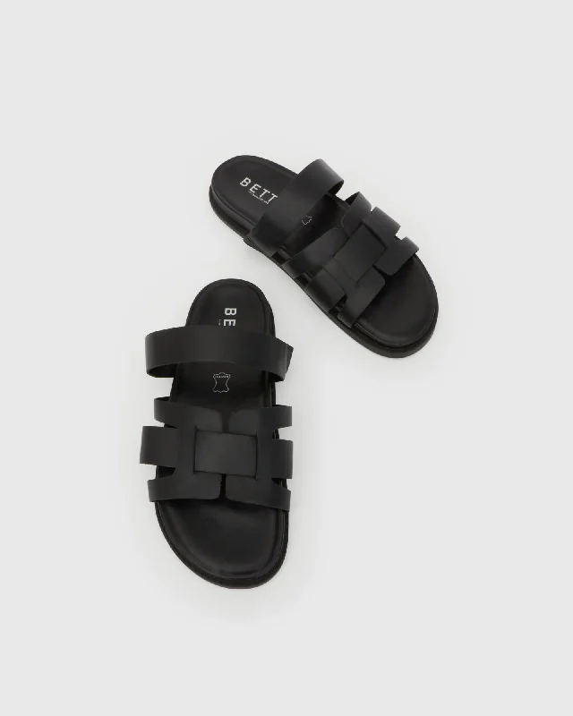 ASTRO Round Toe Leather Slides