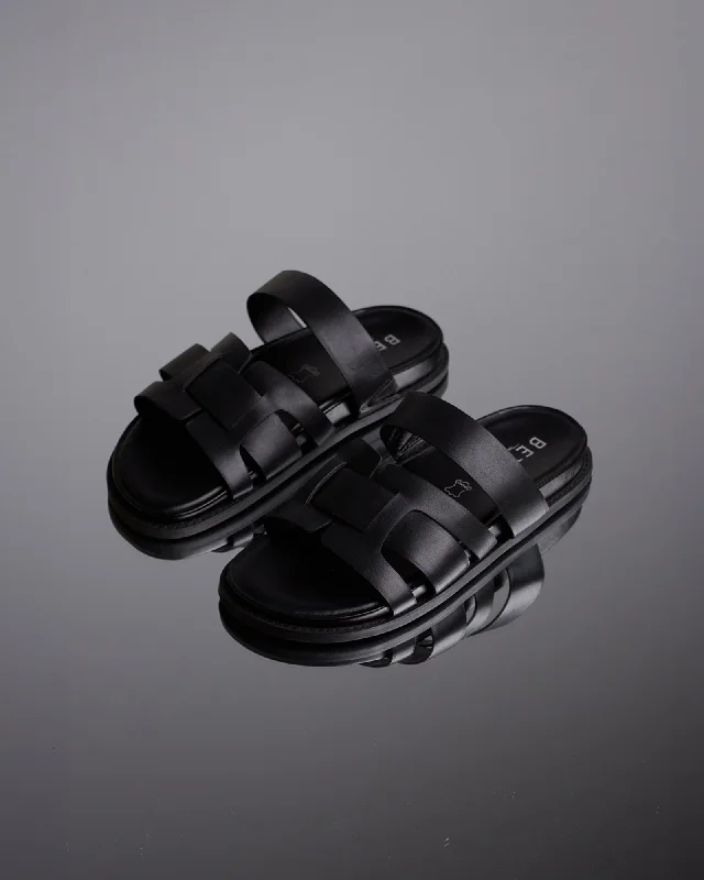 ASTRO Round Toe Leather Slides