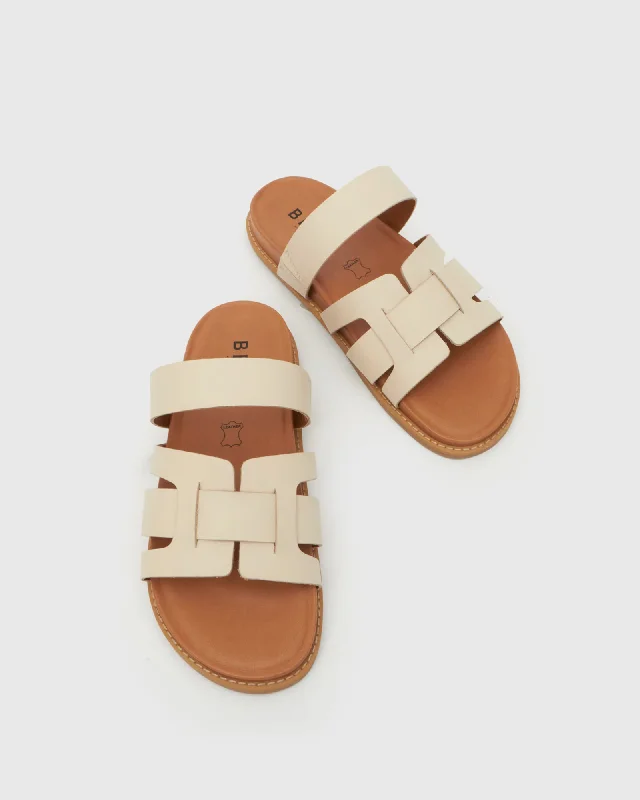 ASTRO Round Toe Leather Slides