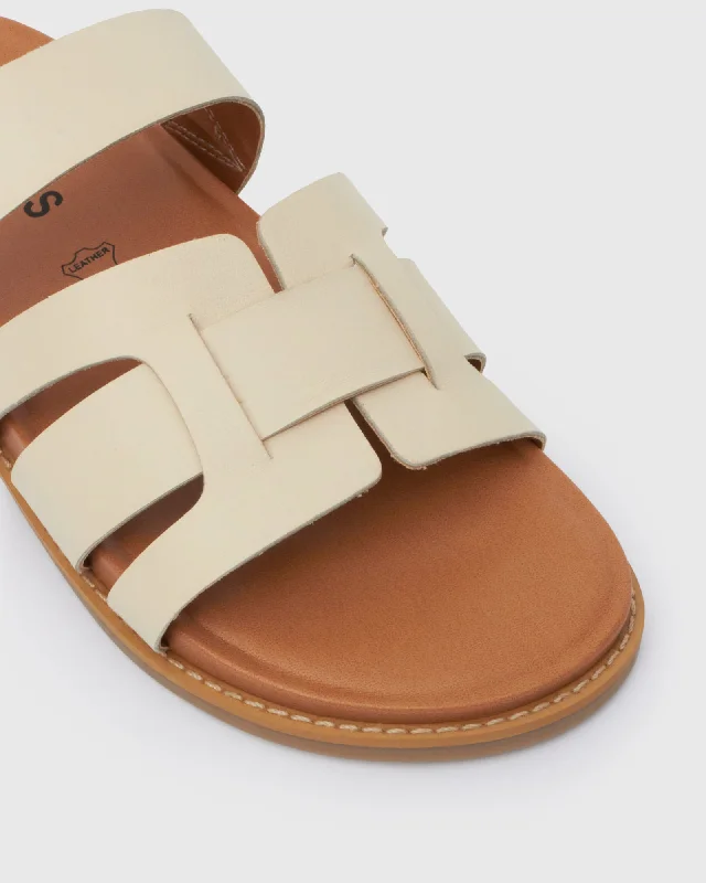 ASTRO Round Toe Leather Slides