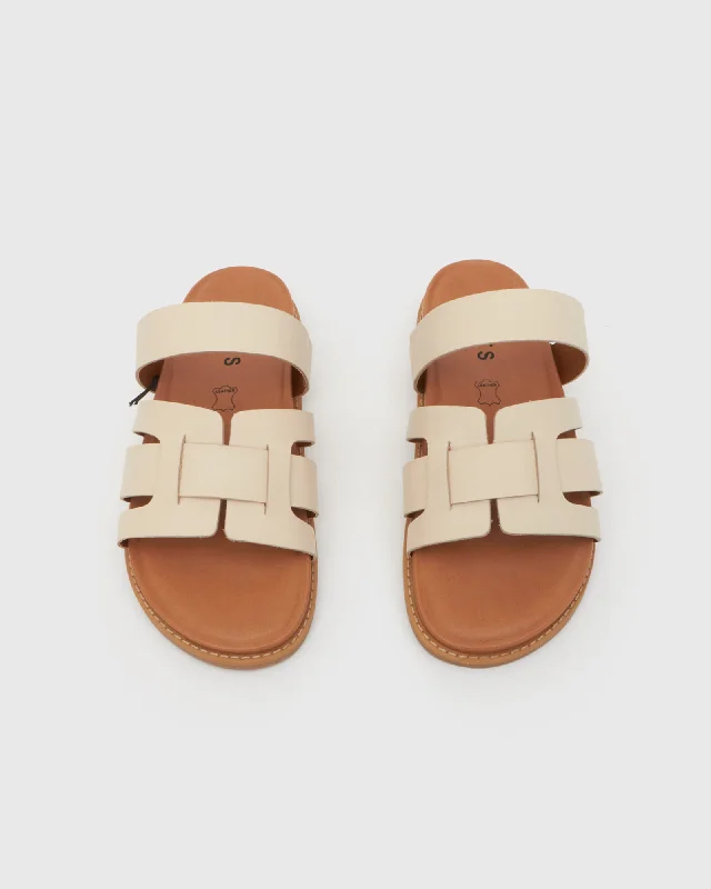 ASTRO Round Toe Leather Slides