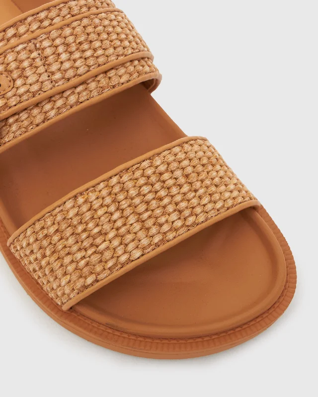 CALYPSO Raffia Footbed Slides