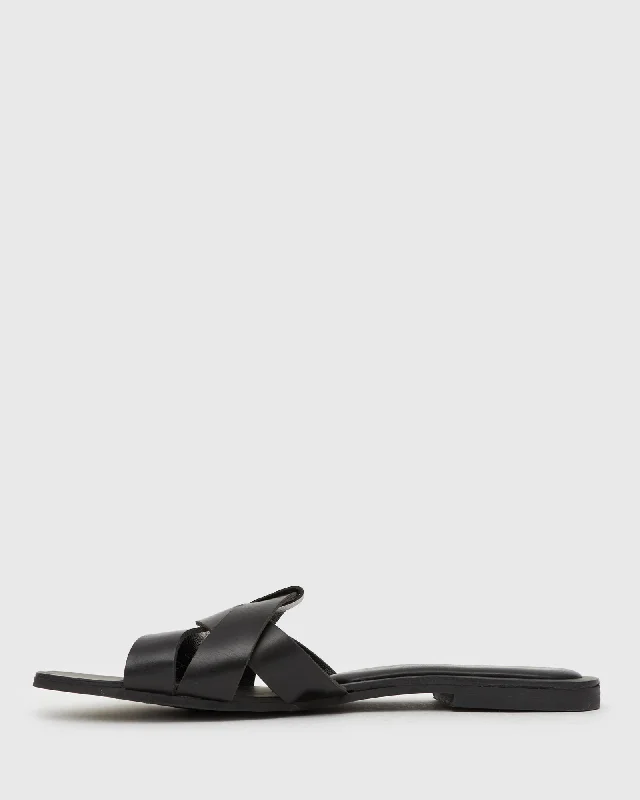 ZYPHER Leather Flat Sandals