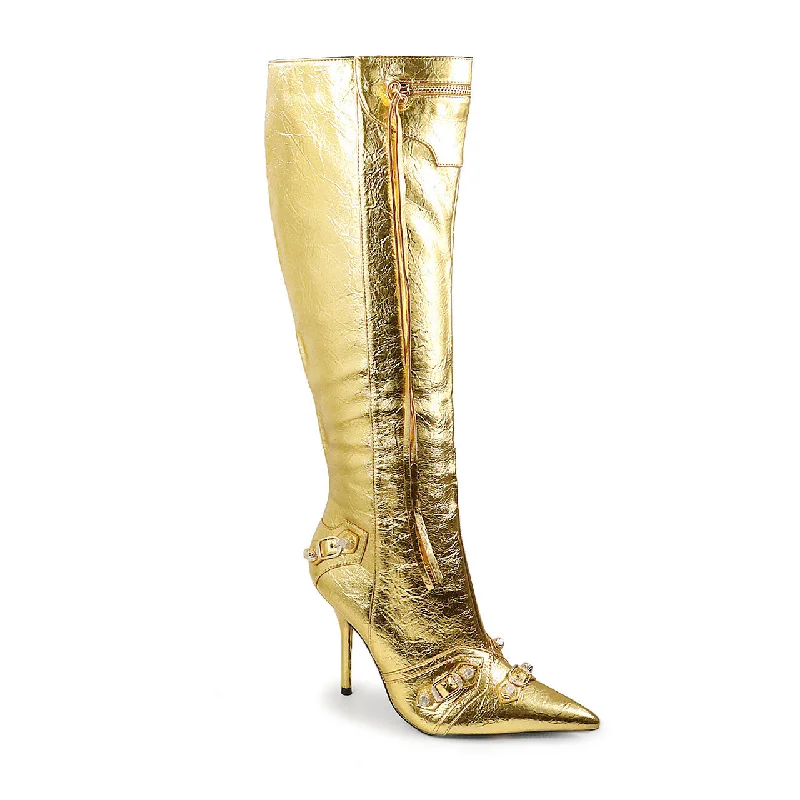 BEXIE-3/2024 Gold Faux Leather