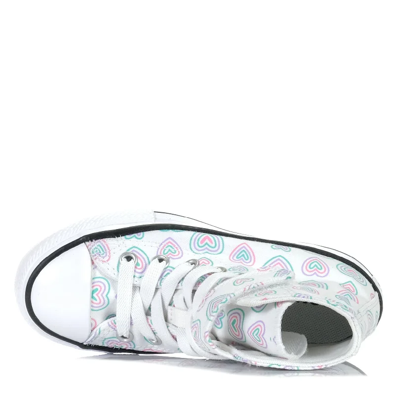 Converse Chuck Taylor Hearts Easy On Hi White/Oops Pink