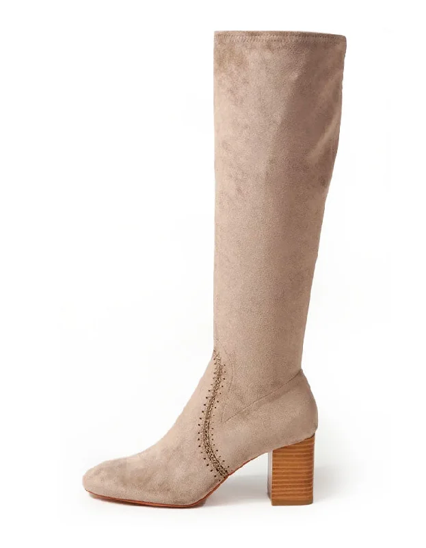 Sari Microsuede Boots Taupe