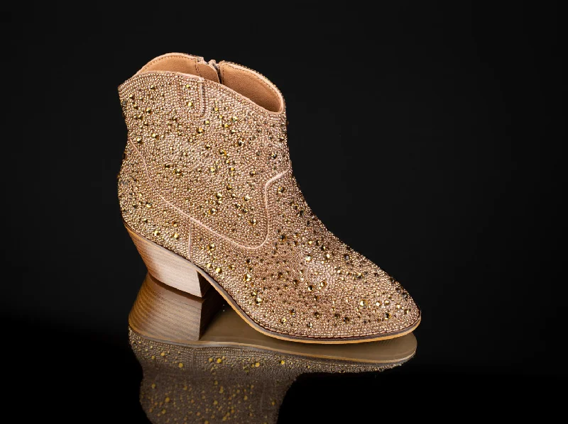 Shine Bright Rhinestone Short Boots