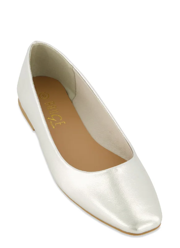 Square Toe Ballet Flats