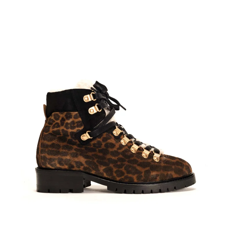 Teddi Calf Suede Print Leopard