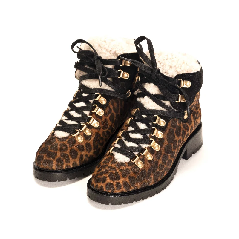 Teddi Calf Suede Print Leopard