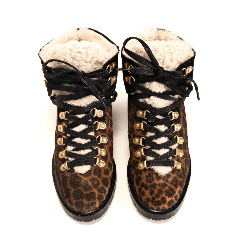 Teddi Calf Suede Print Leopard