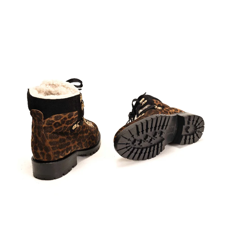 Teddi Calf Suede Print Leopard