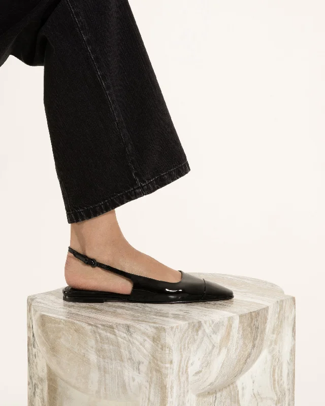 Tia Flat, Black Patent