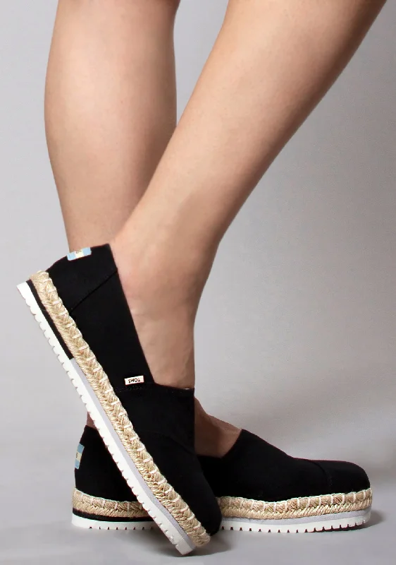 Alpargata Black Heritage Platform Espadrille