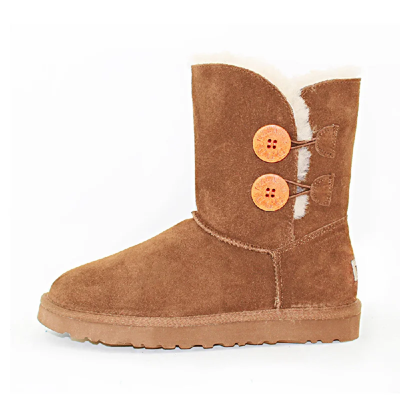 Two Button Ugg Boot - Chestnut