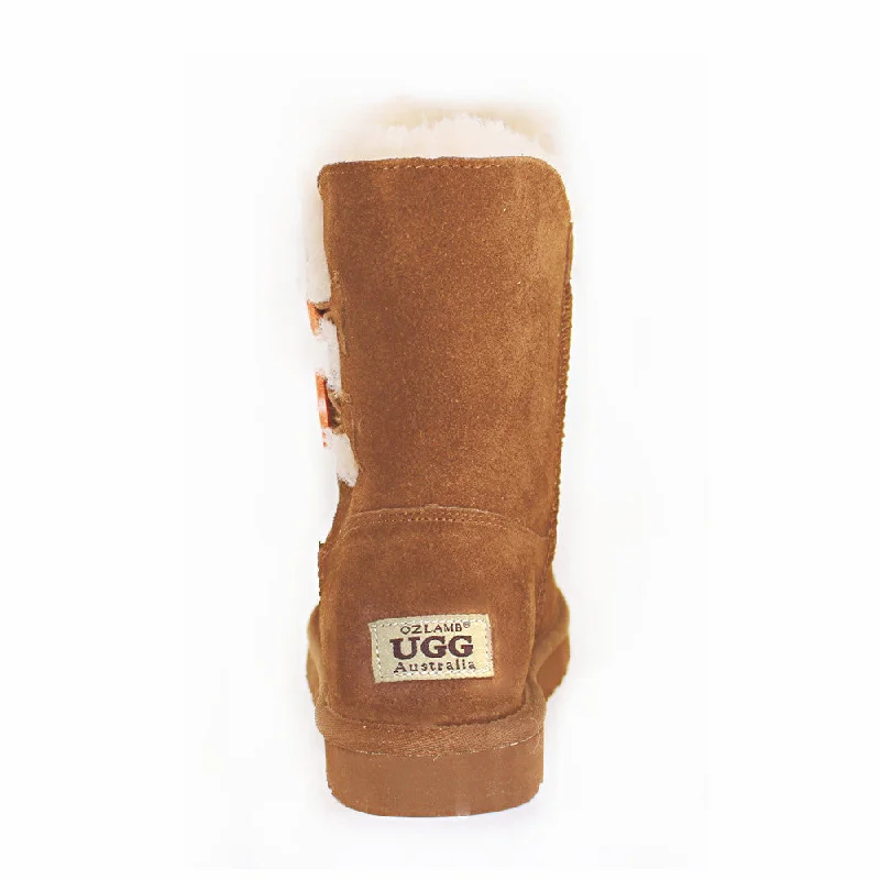 Two Button Ugg Boot - Chestnut