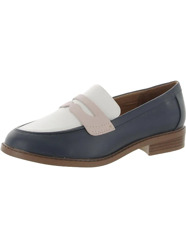 Chrissy Womens Block Heel Loafers