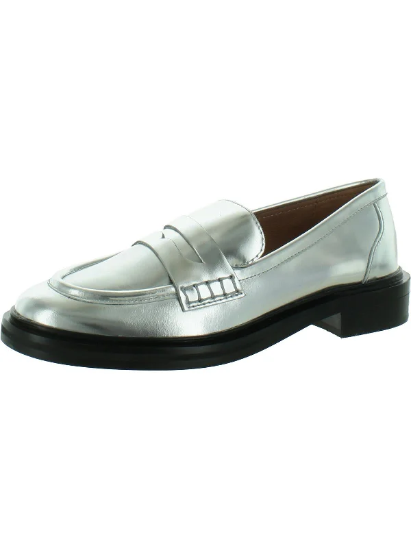 CHUNKY LOAFERS Womens Leather Slip On Loafers