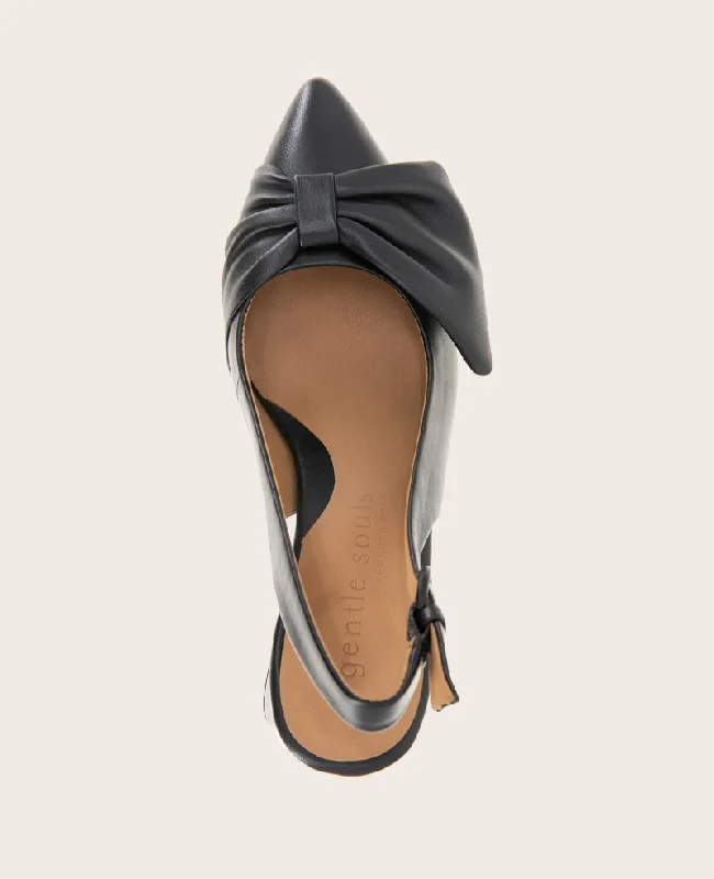 GENTLE SOULS - Diana Leather Bow Slingback Heel