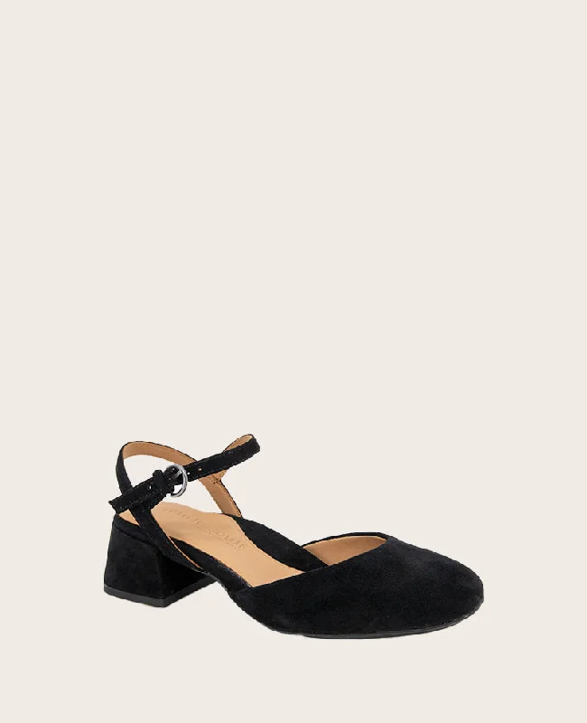 GENTLE SOULS - Lucinda Suede Closed Toe Strap Sandal