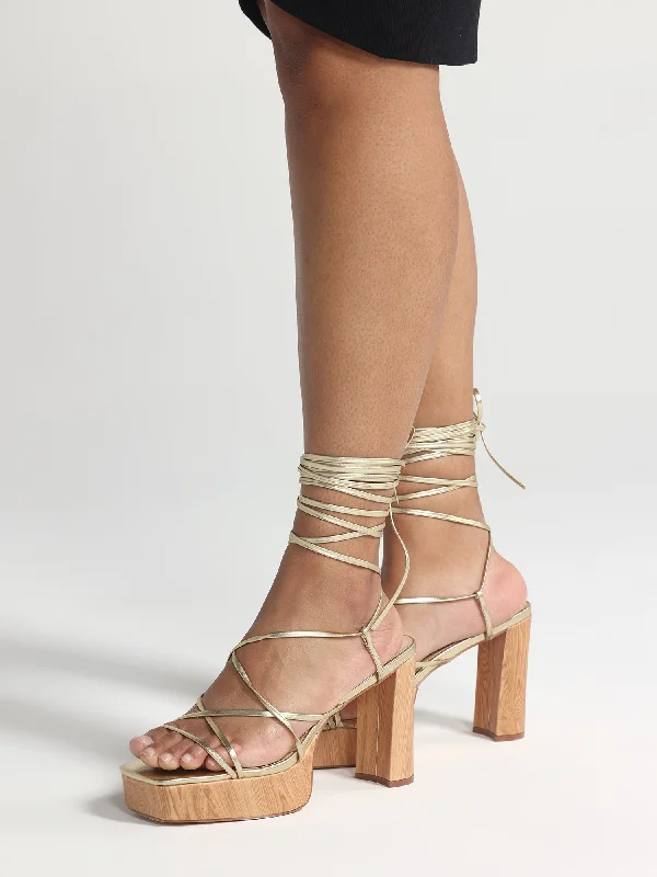 Gianna Wide Width Strappy Platform Heels - Nadia x FTF