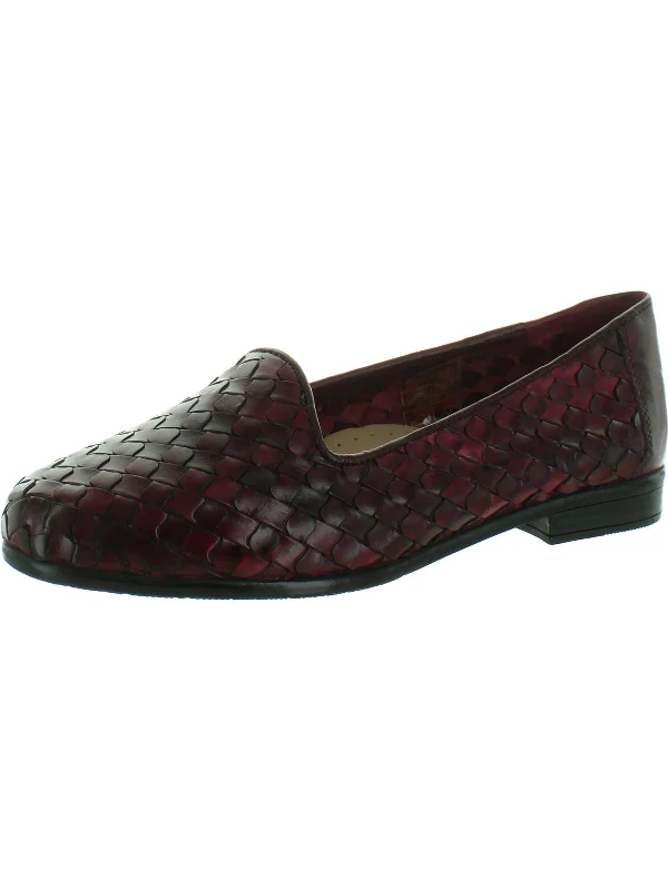 Lizette Womens Patent Leather Slip On Loafers