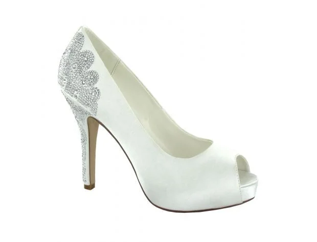 Menbur Angelina Ivory Peeptoe shoe - 6509