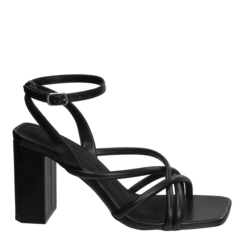 NAKED FEET - MOOD in BLACK Heeled Sandals