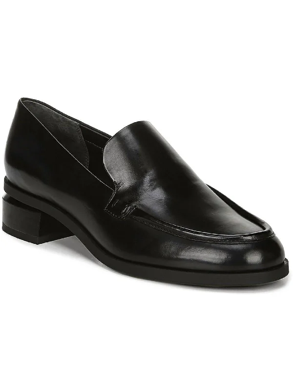 New Bocca Womens Leather Block Heel Loafers