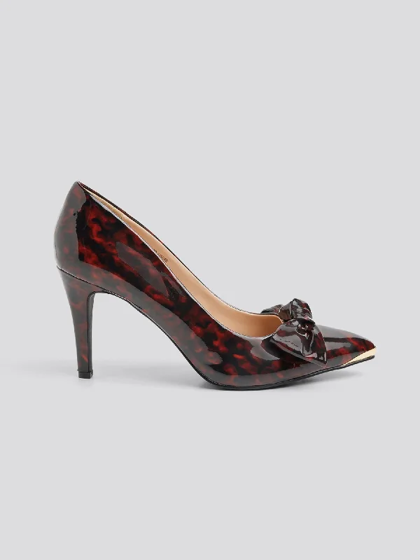 Peyton Bow Detail Patent Leather Heels