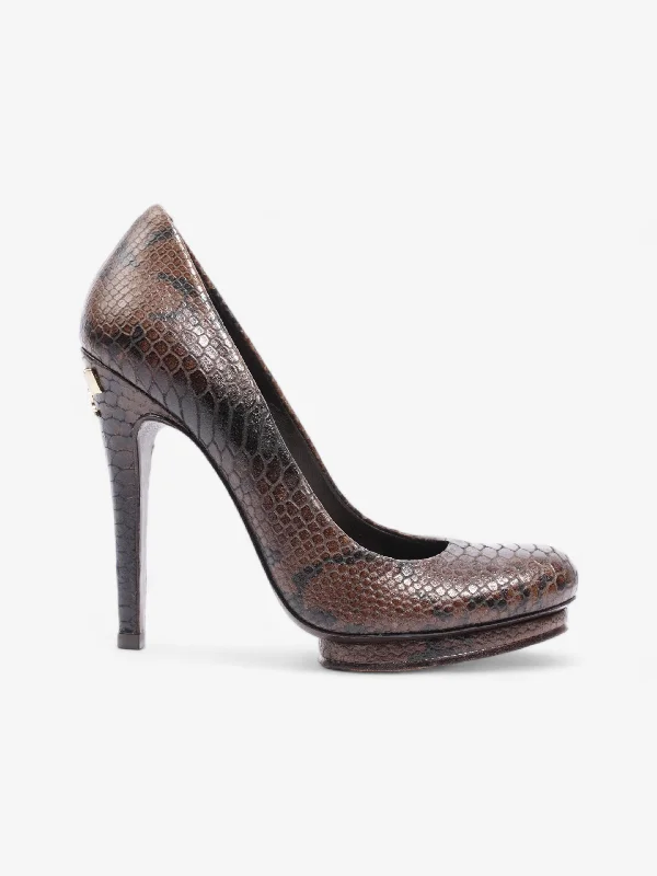 Tory Burch Pump 120 Brown Python EU 39 UK 6