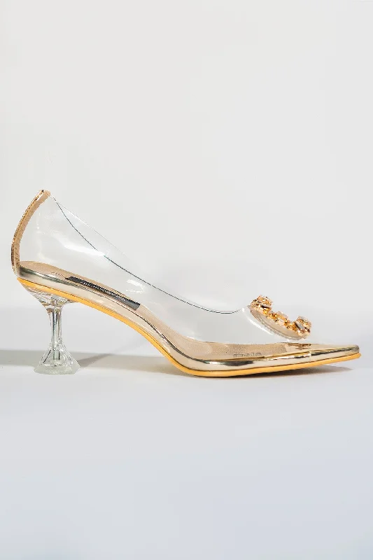 Structured Heels - Gold