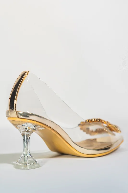 Structured Heels - Gold