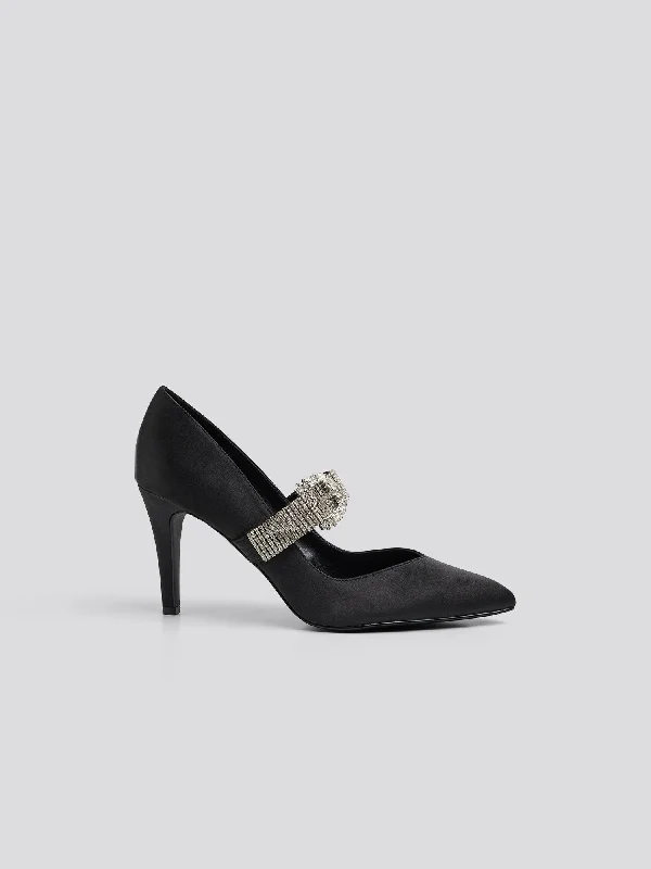 Sutton Crystal Buckle Wide Width Heels