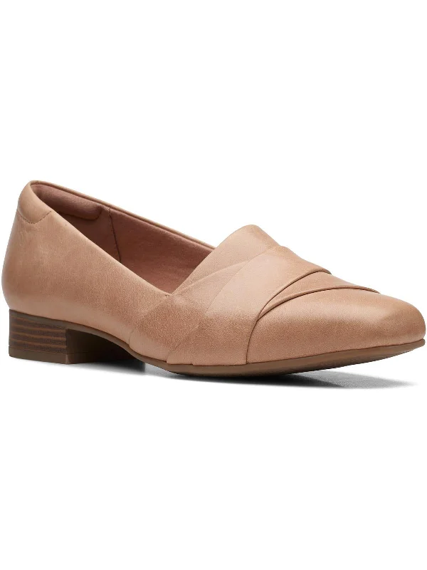 Tilmont Clara Womens Leather Block Heel Loafers