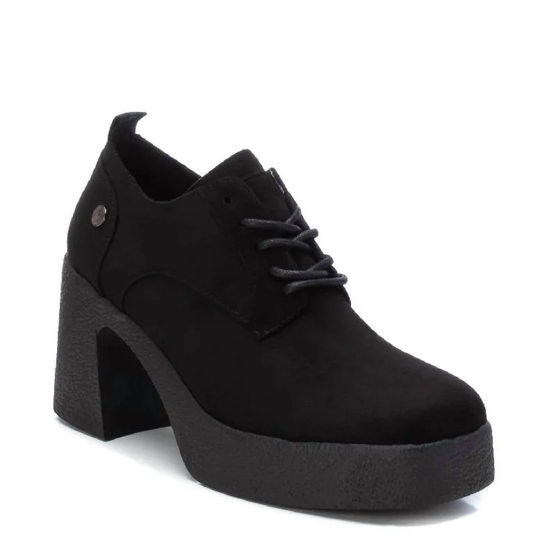 Women's Heeled Oxfords In Black