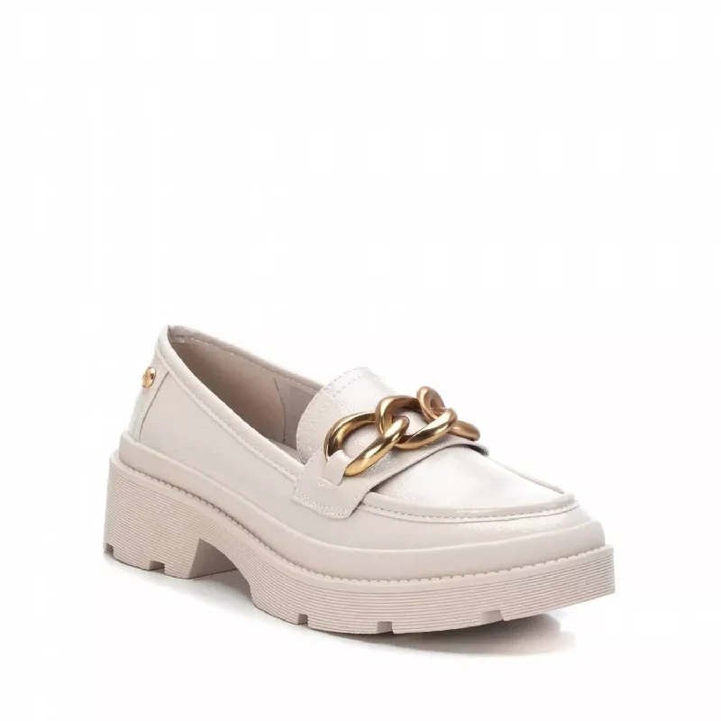 Women's Moccasins In Light Beige